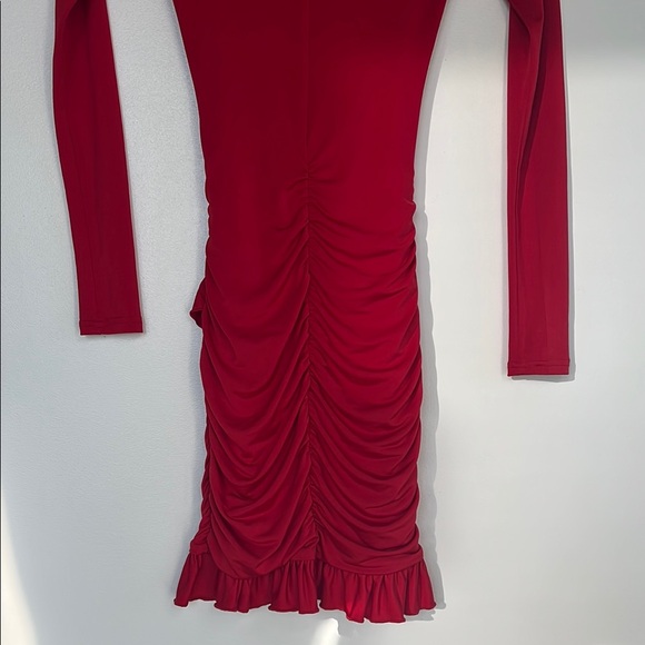 I.AM.GIA Red Ruched Bodycon Dress - Picture 5 of 6